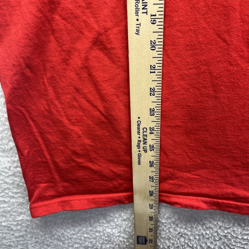 Reebok Shirt Mens XL Red Plain Tee Workout Gym Sports Activewear Chore Hot Fire - Picture 5 of 15